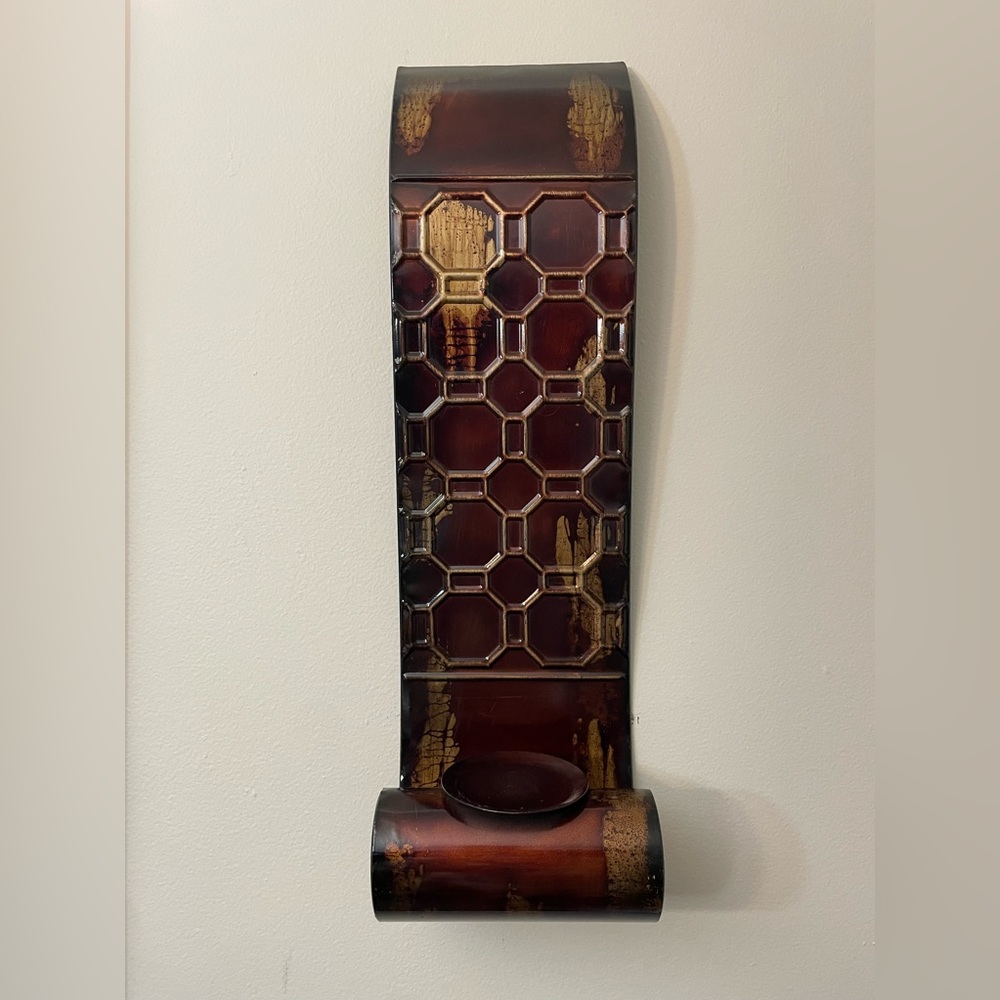 Wall candle sconces.